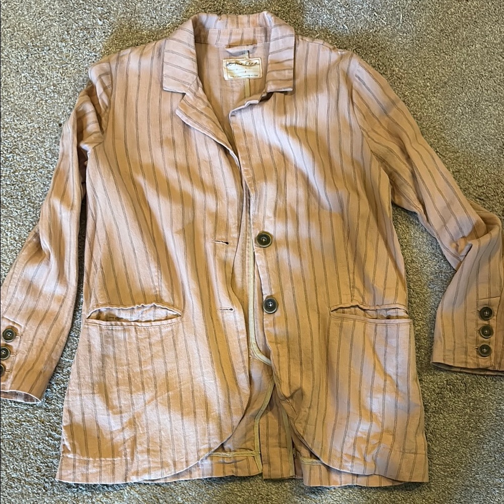 Striped Tan Women's Jacket